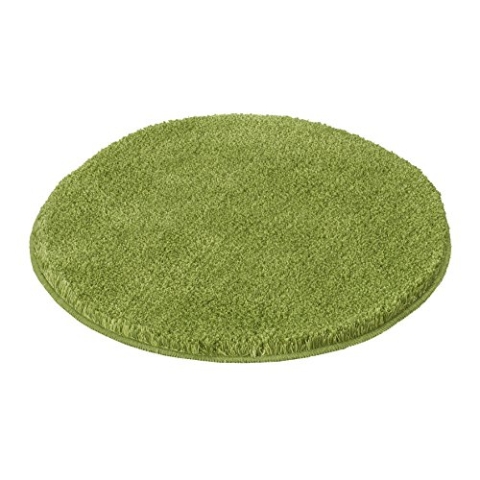 Kleine Wolke 5405615521 Badteppich Relax, 100 cm rund, kiwigrün