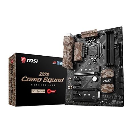 MSI Intel 1151 Z270 Camo Squad DDR4 m.2 Audio LAN usb3.1 Mil CL5 ATX Motherboard – Schwarz
