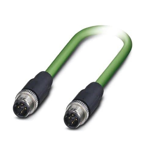 Phoenix Contact Ethernetkabel Cat.5, 2m, Grün Patchkabel, A M12 Geschirmt Stecker, B M12