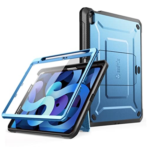SUPCASE für iPad 11th Gen A16 Chip 11 Zoll 2025 Hülle Bumper Case 360 Grad Schutzhülle mit Displayschutz, Ständer und Stifthalter [Unicorn Beetle Pro] Hardcase für iPad 10th 10,9 Zoll 2022 (Blau)