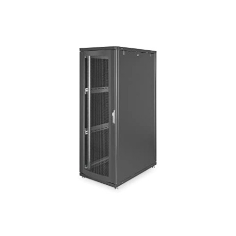 DIGITUS Serverschrank - 19-Zoll Rack 36HE - 60x100 cm - Unique Serie - Traglast 1000 kg - Nutztiefe 875 mm - Netzwerkschrank - Schwarz