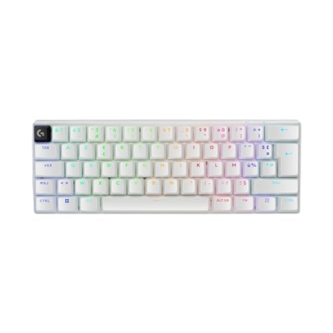 Logitech G PRO X 60 Lightspeed kabellose Gaming-Tastatur, Clavier Français AZERTY, Weiß
