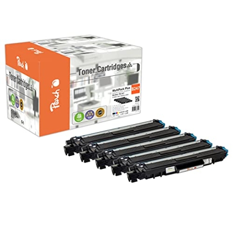 Peach PT1071 B243/247 Spar Pack Plus Tonermodule XL (2xBK, C, M, Y) ersetzt Brother TN-247 für z.B. Brother DCPL 3550 CDW, Brother MFCL 3750 CDW, Brother DCPL 3510 CDW, Brother MFCL 3770 CDW