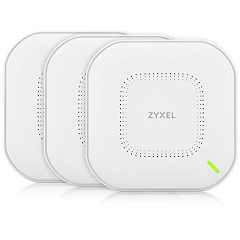 ZyXEL – Echter WiFi 6 WLAN-AP (802.11ax Dual-Band), 3.0 Gbps mit Quad-Core-CPU und Dual 4x4 MU-MIMO-Antenne, verwaltbar über Nebula App/Cloud oder Standalone, 3er Pack, KEIN Netzteil [NWA210AX]