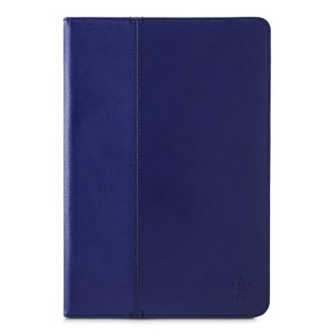 Belkin Multitasker Pro F7P124VFC01 Echtleder-Folio (geeignet für Samsung Galaxy Tab 3 25,4 cm (10 Zoll)) dunkelblau