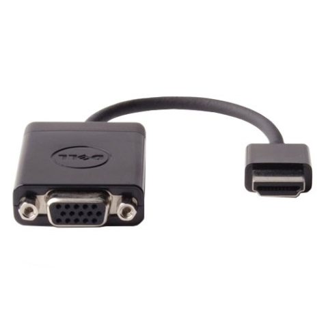 Dell 470-ABZX HDMI VGA Schwarz Kabeladapter - Kabeladapter (HDMI, VGA, schwarz)