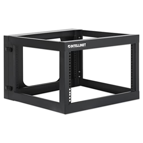 INTELLINET 716031 Wandschrank 19" Open Frame 4 Stangen 6U Schwarz