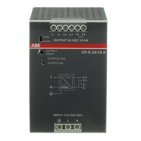ABB CP-E -Phasen Getaktet DIN-Schienen Netzteil 240W, 90 → 132 V ac,186 → 264 V ac / 210 →