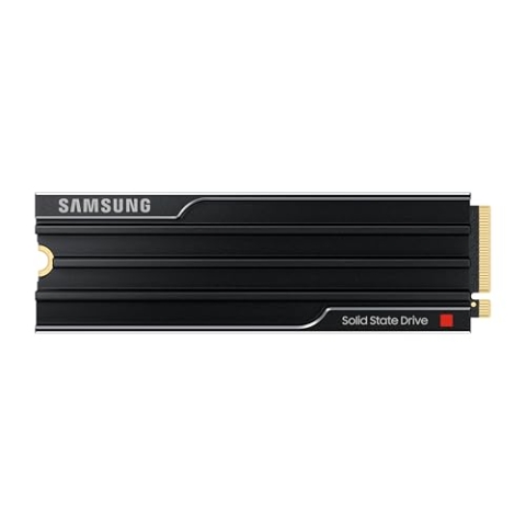 Samsung 9100 PRO Heatsink NVMe M.2 SSD, 2 TB, PCIe 5.0, 14.700 MB/s Lesen, 13.400 MB/s Schreiben, Interne SSD für PC-/Konsolen-Gaming und Videobearbeitung, Schwarz, MZ-VAP2T0CW