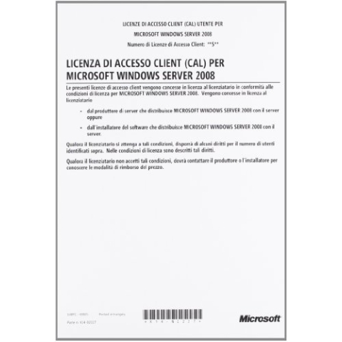 MS Windows Server 2008 CAL/5u