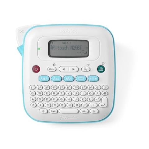 Brother PT-N25BT Bluetooth-Desktop-Etikettiergerät, das mit Ihrem Smartphone verbunden Werden kann. Drucken Sie Etiketten mit der kostenlosen App DesignPrint2.