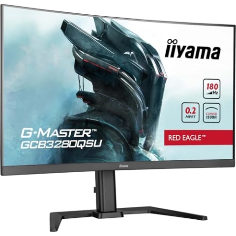 iiyama G-Master GCB3280QSU-B2 32" VA CURVO QHD 180Hz 0.2ms USB-A Altavoces Altura Ajustable