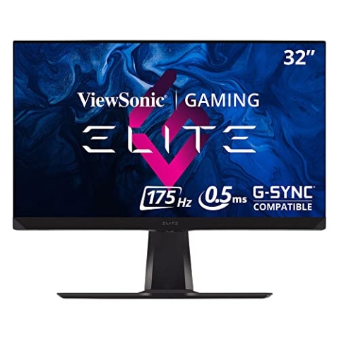 Viewsonic XG320Q 80 cm (32 Zoll) Gaming Monitor (QHD, IPS-Panel, Quantum Dot, 99% AdobeRGB, 1 ms, 165 Hz, G-Sync compatible, HDR 600, RGB Beleuchtung, HDMI, DP, höhenverstellbar) Schwarz