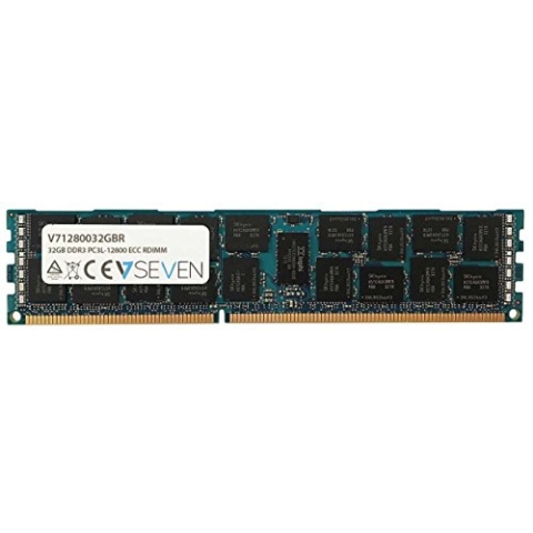 V7 V71280032GBR Server DDR3 DIMM Arbeitsspeicher 32GB (1600MHZ, CL11, PC3-12800, 240pin, 1.35 Volt, Registered ECC)
