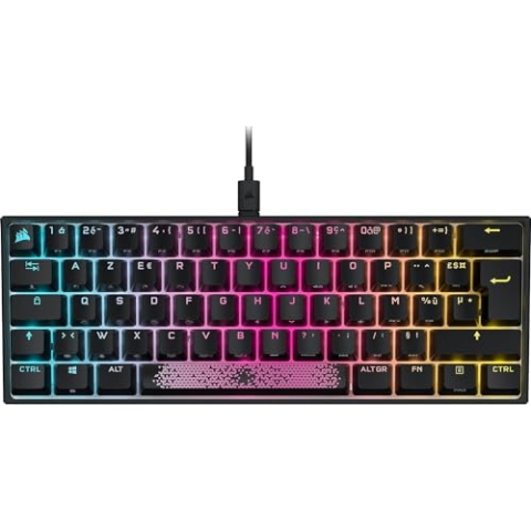 Corsair K65 RGB Mini 60% Mechanical Gaming Keyboard – BE Azerty – MX Red