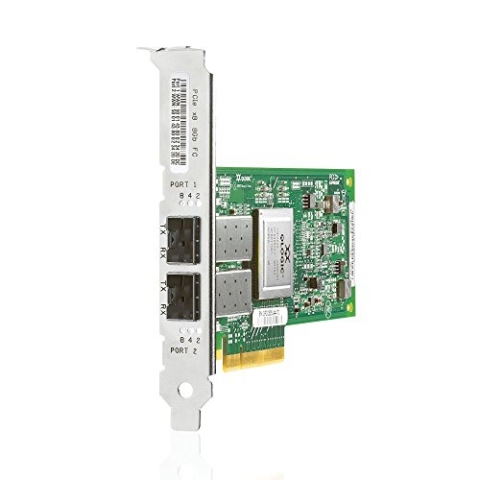 Hewlett Packard Enterprise HPE StorageWorks 82Q Host Bus Adapter PCIe x8 Low Profile 8 Gb Fibre Channel x 2 für Modular Smart Array 1040, ProLiant DL360p Gen8, DL380 G6, SL210t Gen8, StoreEasy 3850