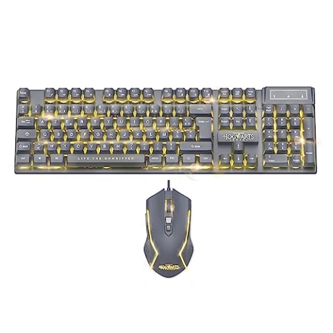 Freaks and Geeks Wizarding World Hogwarts Legacy Pack Tastatur und Maus mit Hintergrundbeleuchtung, Schwarz (USB, PC)