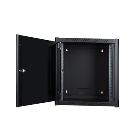 LOGON RWM12U56BL Rack zur Wandmontage, 12U, Schwarz, Regal (Wandmontage, 12U, Glas, rund, Schwarz, 48,3 cm (19 Zoll)