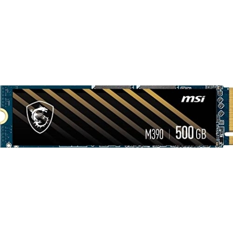 MSI SPATIUM M390 NVMe M.2 500GB SSD (Gen3x4, 1.4, Maße 80.0 x 22.0 x 2.15, lesen 3300 MB/s, schreiben 2300 MB/s), S78-440K070-P83, 0