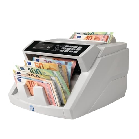Safescan 2465-S Geldzählmaschine, Wertzählung für gemischte EUR-Banknoten - Banknotenzähler mit 7-facher Echtheitsprüfung - zählt sortierte Banknoten aller Währungen