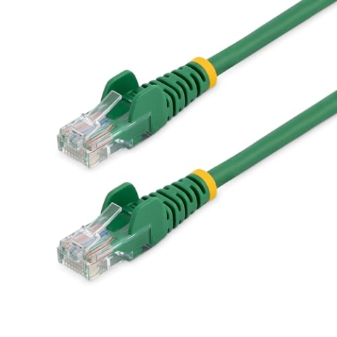 StarTech.com 45PATCH3GN Cat5e Ethernet-Kabel, Power Over Ethernet, ohne Haken, 91 cm, Grün
