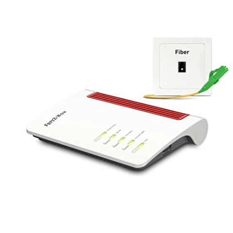 AVM Fritz!Box 5530 Fiber Edition International | Mesh Master | Wi-Fi 6 | 2400 Mbit/s (5 GHz) + 600 Mbit/s (2,4 GHz) | 2,5 Gigabit LAN | 4X gigabit-LAN | 2X USB 3.0 | AON + GPON