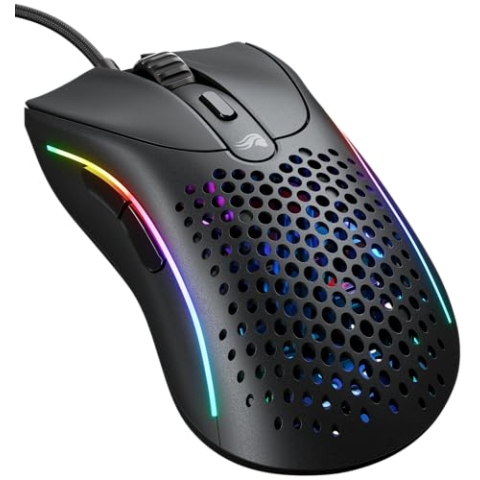 Glorious Gaming Model D 2 Wired Gaming Mouse - ergonomische, superleicht 58g, 26K optischer Sensor, 6 programmierbare Tasten, 80-Millionen-Klicks-Lebensdauer, FPS, MMO, MOBA - Mattschwarz