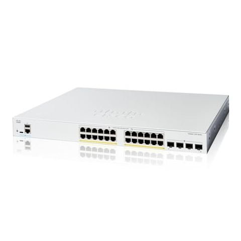 Cisco Catalyst 1200-24FP-4G-Smart-Switch, 24-Port-GE, vollständiges PoE, 4 x 1-GE-SFP, eingeschränkter Lebenszeitschutz (C1200-24FP-4G)