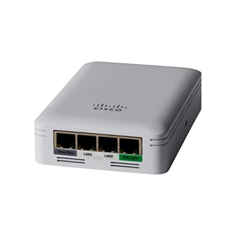 Cisco Business 145AC 802.11ac 2x2 Wave 2 Access Point 4 GbE-Ports 1 PoE – Wandplatte, eingeschränkter Schutz während der Lebensdauer (CBW145AC-E)