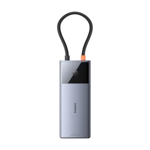 Hub 6in1 Baseus Metal Gleam 2 Series, USB-C to 2xUSB 3.0 USB-C HDMI USB-C PD Ethernet RJ45