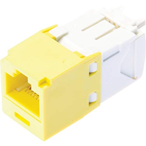 Panduit UTP RJ-45 MiniJack kat6, gelb - Adapter für Kabel (Gelb, weiblicher Stecker/weiblicher Stecker, Gelb)