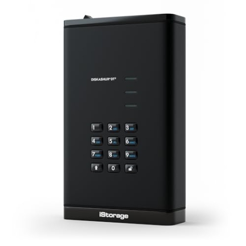 iStorage diskAshur DT3 256-Bit, 2 TB, FIPS Level 3 Zertifiziert, sichere verschlüsselte Desktop-Festplatte, passwortgeschützt