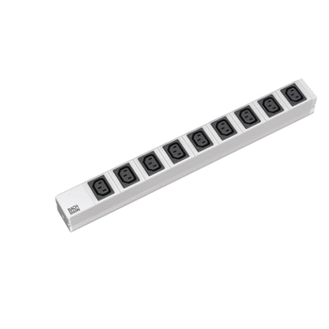 BACHMANN 333.539 Steckdosenleiste 19" 1HE 9xIEC Zuleitung 2,0m, Grau