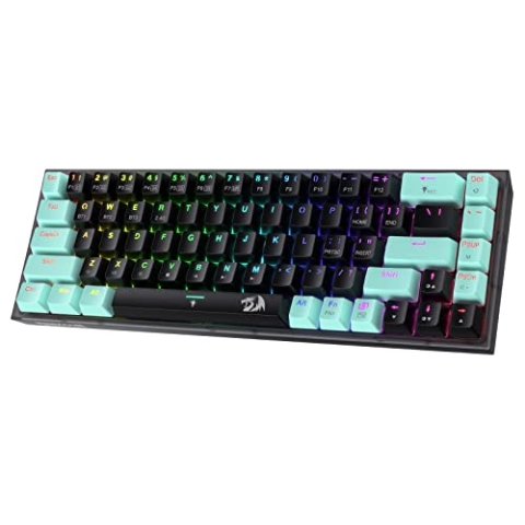 Redragon K631 PRO SE 65% 3-Mode Wireless RGB Gaming Keyboard, 68 Tasten Hot-Swap-fähige kompakte mechanische Tastatur mit Hot-Swap Free-Mod PCB Sockel & transluzentem Board, Custom Quiet Linear Switch