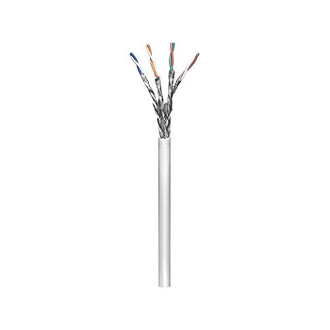 goobay Wentronic Cat6 Installationskabel 4x2xAWG23/1 (S/FTP Paare in Folie- und geflechtgeschirmt, Starrleiter)