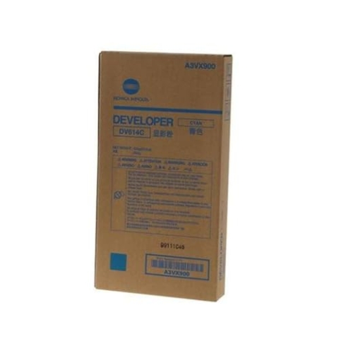 Konica Minolta Developer DV-614 Cyan (A3VX900) VE 1 Stück für bizhub Press C1060, C1070, Pro C1060L (A3VX900)