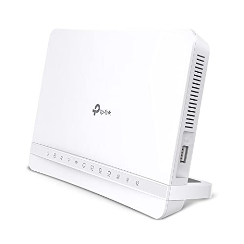TP-Link VX231v Wi-Fi 6 VDSL Modem Router, VDSL2 35b 300 Mbit/s, 4× Gigabit-Ports, AX1800 Dual-Band WLAN, Unterstützt Telekom, O2, 1&1, nicht Vodafone MIC, nur für Deutschland