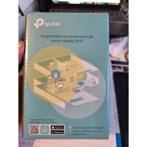 TP-Link WiFi-Repeater, Signalverstärker (universelle Kompatibilität, einfache Installation) Wi-Fi N300, weiss, französische Version