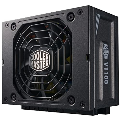 Cooler Master V1100 SFX Platinum – 80 PLUS Platinum, 1100 Watt SFX-Netzteil, vollständig modulares Netzteil, passend für Mini-ITX- bis ATX-Gehäuse, volle ATX 3.0-Unterstützung, leiser 92mm FDB-Lüfter
