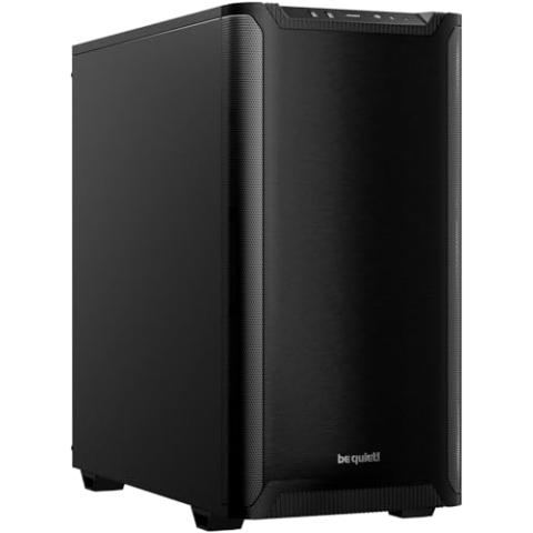 be quiet! Pure Base 501 PC-Gehäuse, 2 vorinstallierte Pure Wings 3 140mm PWM-Lüfter, hoher statischer Druck, geräumiges Design, kompakte Abmessungen, USB 3.2 Gen. 2 Type C, vertikale GPU-Installation
