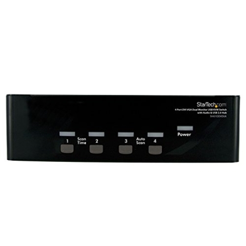StarTech.com 4 Port DVI KVM USB Switch - 4-fach DVI Umschalter mit USB Hub