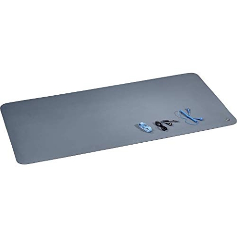 TRU Components ESDM-1190BG ESD-Tischmatten-Set Grau (L x B x H) 1190 x 590 x 2 mm inkl. Erdungskabel, inkl. Erdungsarmb