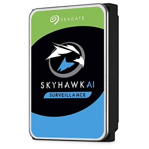 Seagate Skyhawk AI, interne Festplatte für Video mit bis zu 64 Kameras, 12TB, 3.5 Zoll, 256 MB Cache, SATA 6GB/S, silber, inkl. 3 Jahre Rescue Service, Modellnr.: ST12000VE0008