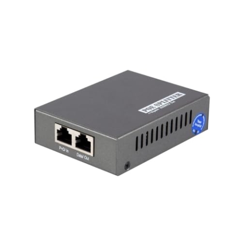 LevelOne Splitter POS-3000 1x GE/ 5~12V DC Gigabit PoE Plus Splitter/schwarz