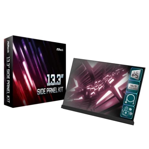 ASRock 33,8 cm (13,3 Zoll) Seitenwand-Kit – fügen Sie Ihrem Glas-Seitenpanel EIN 1080p-Display hinzu, 16:9, IPS, 1920 x 1080, nur eDP-Anschluss