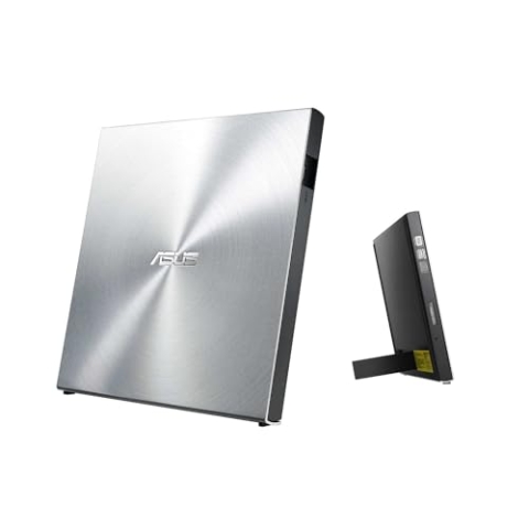 Asus SDRW-08U5S-U Ultradrive externer Slim DVD Brenner (8x DVD±R, 6x DVD±R DL, 5x DVD-RAM, USB 2.0) (inkl. Brennsoftware) Silber