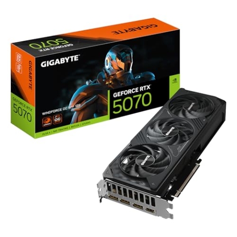 Gigabyte GeForce RTX 5070 WINDFORCE OC SFF 12G Grafikkarte - 12GB GDDR7, 192 Bit, PCI-E 5.0, 2542 MHz Core Clock, 3 x DP 2.1a, 1 x HDMI 2.1b, NVIDIA DLSS 4, GV-N5070WF3OC-12GD