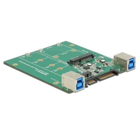 DELOCK Konverter USB 3.1 Gen 2 USB-B/SATA 22 Pin > M.2/mSATA