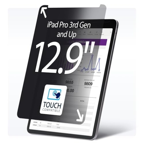 StarTech.com 4-Way Privacy Screen for 12.9-inch iPad Pro, 3rd Gen and Up, Portrait/Landscape, Touch-Enabled, +/- 30 Deg. View