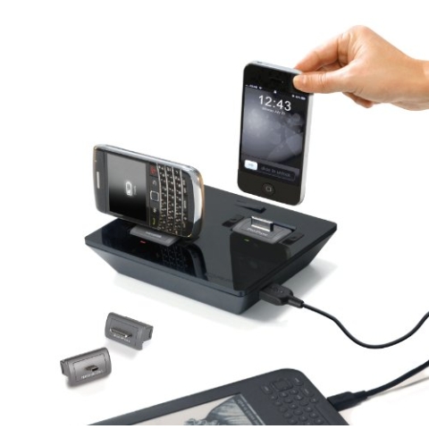 IDAPT I2+ Ladegerät (2-polig, 1 European Power Cord, Micro-USB) schwarz